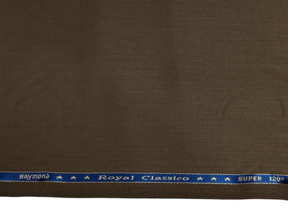 Raymond Royal Classico Super 120's Wool blend Suiting Fabric (Camel Brown)