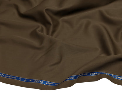 Raymond Royal Classico Super 120's Wool blend Suiting Fabric (Camel Brown)