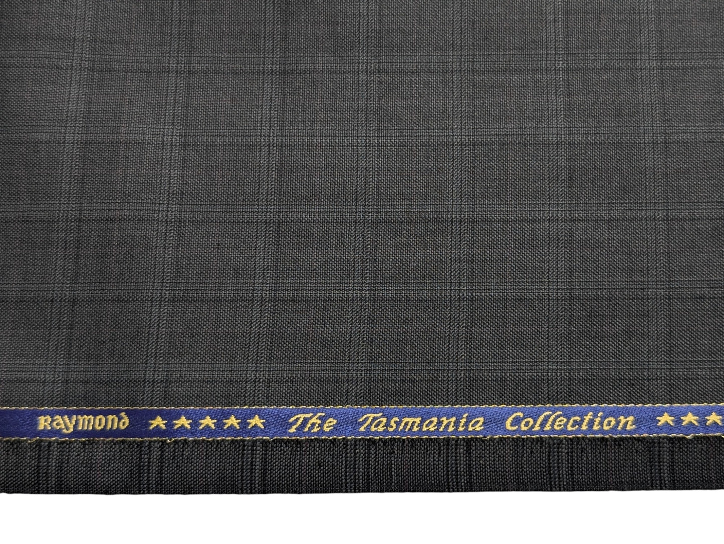 Raymond The Tasmania Collection Super 100's Unstitched Suiting Fabric (Checkered Gray)