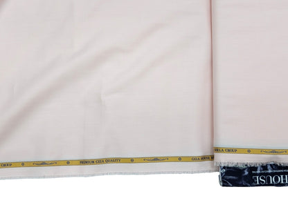 Giza House by Soktas Premium Giza Cotton Shirting Fabric (Pink, Plain Weave)