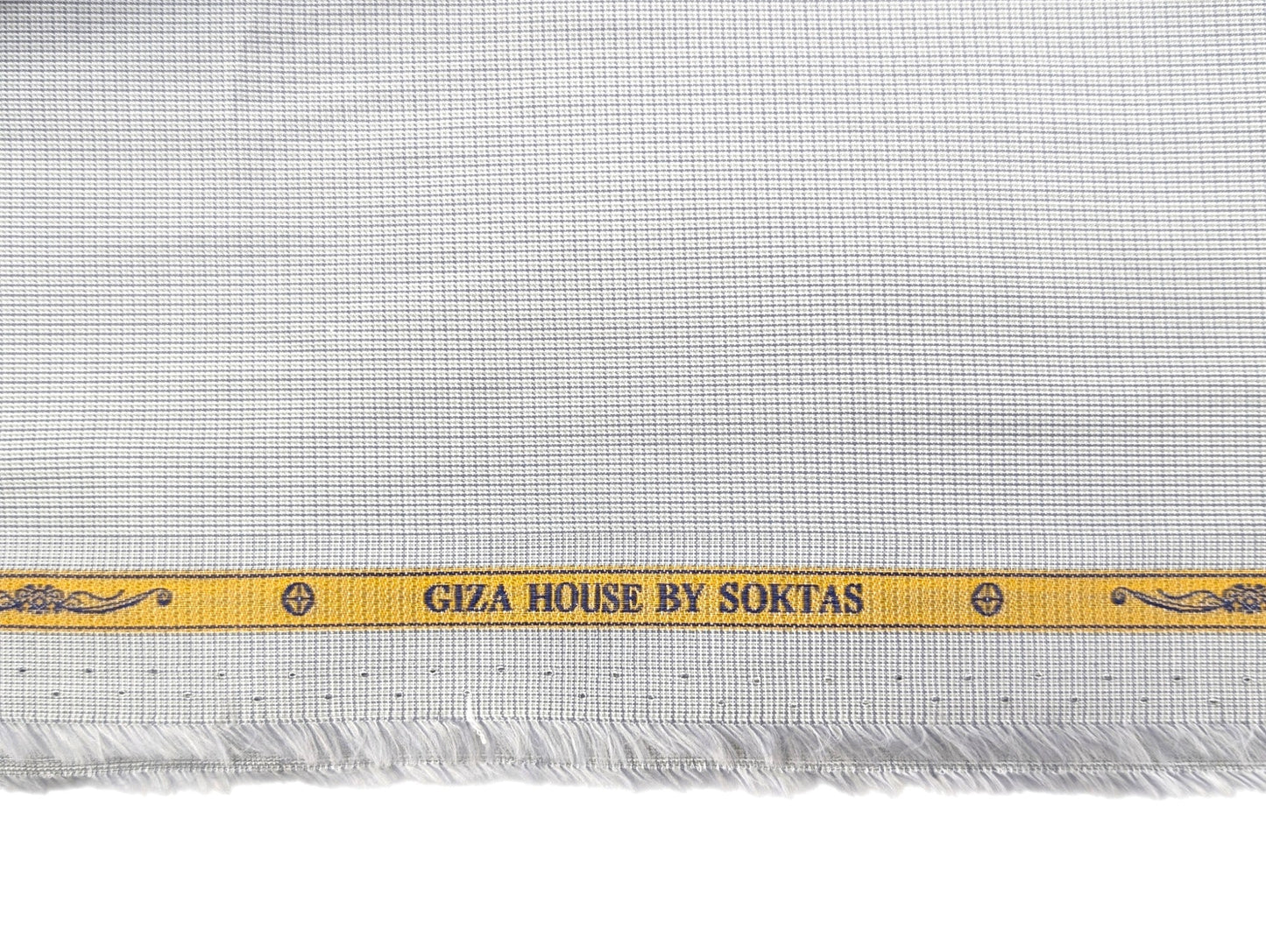 Giza House by Soktas 2 ply 120s Premium Giza Cotton Shirting Fabric (Gray, Micro Checks)