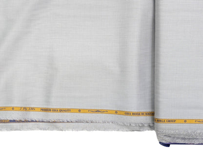 Giza House by Soktas 2 ply 120s Premium Giza Cotton Shirting Fabric (Gray, Micro Checks)