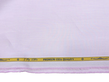 Giza House by Soktas 2 ply 120s Premium Giza Cotton Shirting Fabric (Soft Lavender, Plain Weave)