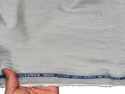 Giza House By Soktas 120/2 Finest Giza Cotton Shirting Fabric (Grey Microstripes)