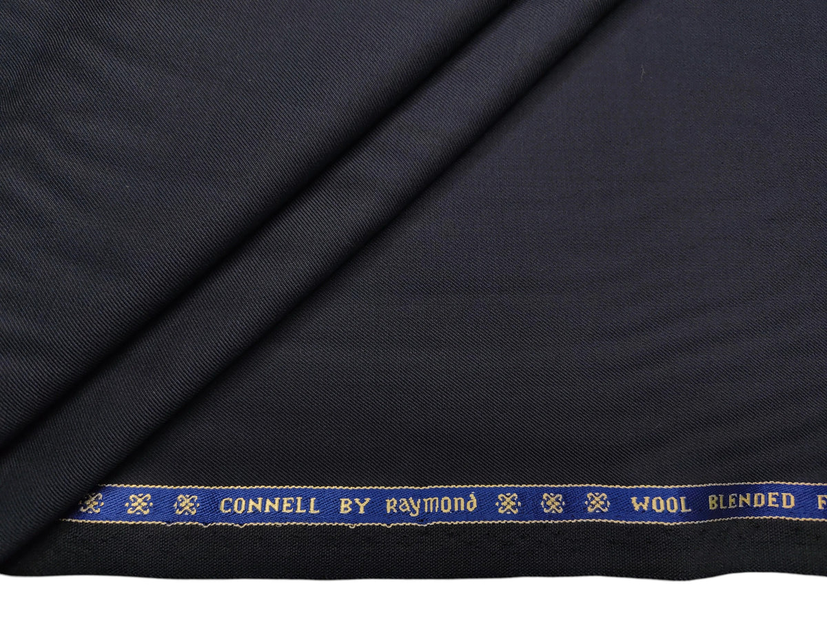 Raymond Connell Wool Blended Premium Suiting Fabric (Navy Blue, Plain)
